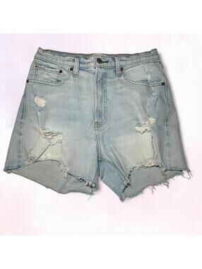 Abercrombie Light Wash High Rise Denim Shorts Summer Size 6